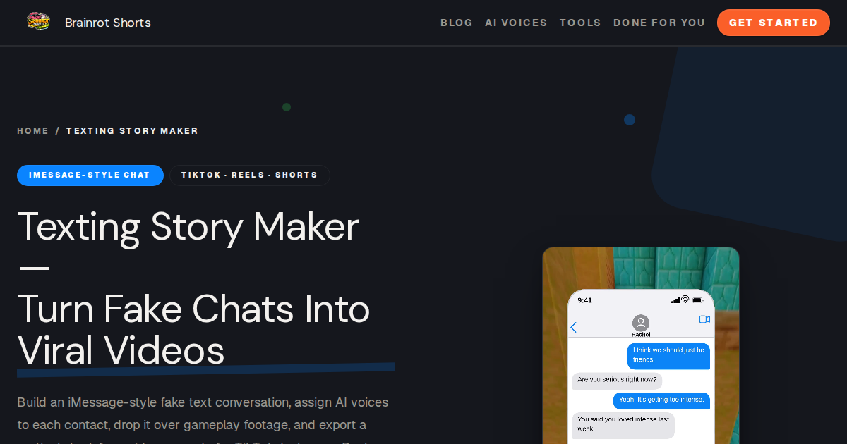 Texting Story Maker — Fake Text Message Video Generator for TikTok ...